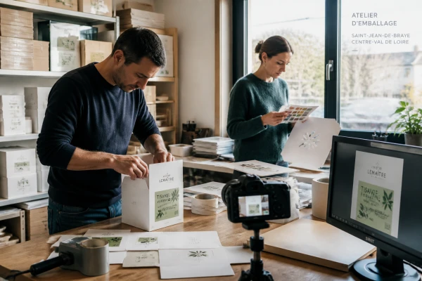 Création visuelle packaging produit commercial Saint-Jean-de-Braye